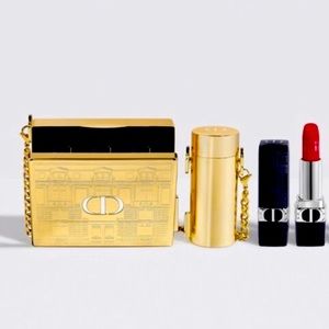 LIMITED EDITION DIOR minaudière LIPSTICK holder and with one full size lipstick